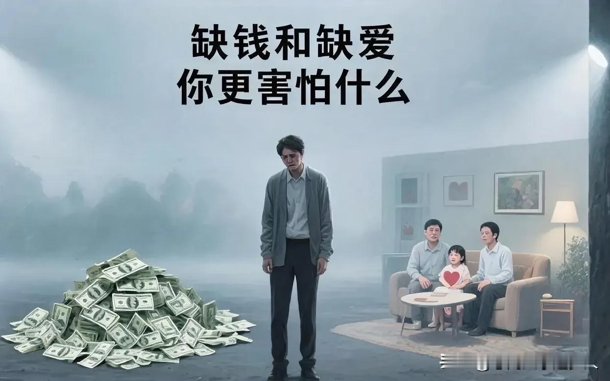 缺钱和缺爱，你更害怕什么 缺钱和缺爱，这问题就像灵魂拷问。我更怕缺爱。钱没了，咱