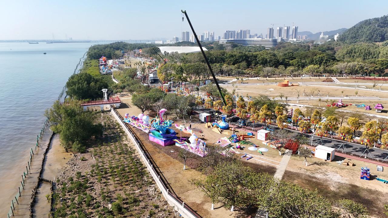 广州即将在南沙举办最大的（超级灯会）占地面积约870亩地，蒲洲花园 和 天后宫景