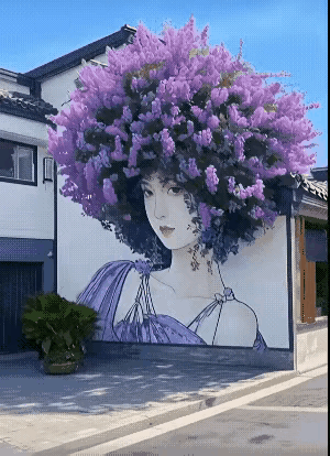 太绝了！女子旅游偶遇“花发仙女墙”，推门瞬间被惊艳：老板亲手种的头发，这才是顶级