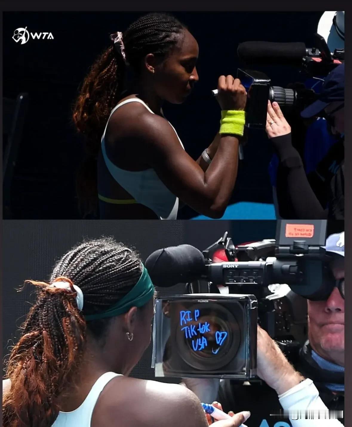 网球名将高芙在摄影机前送别TikTok

网球世界排名的第三高芙在澳网晋级8强以