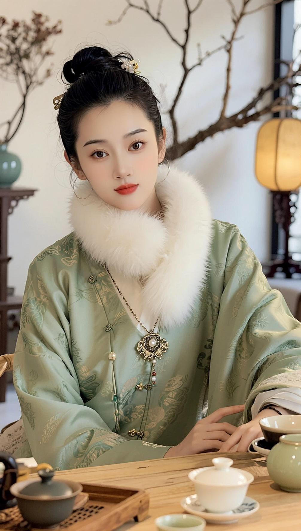 AI中式暖调照 抖音ai创作 抖音玩法合伙人计划。