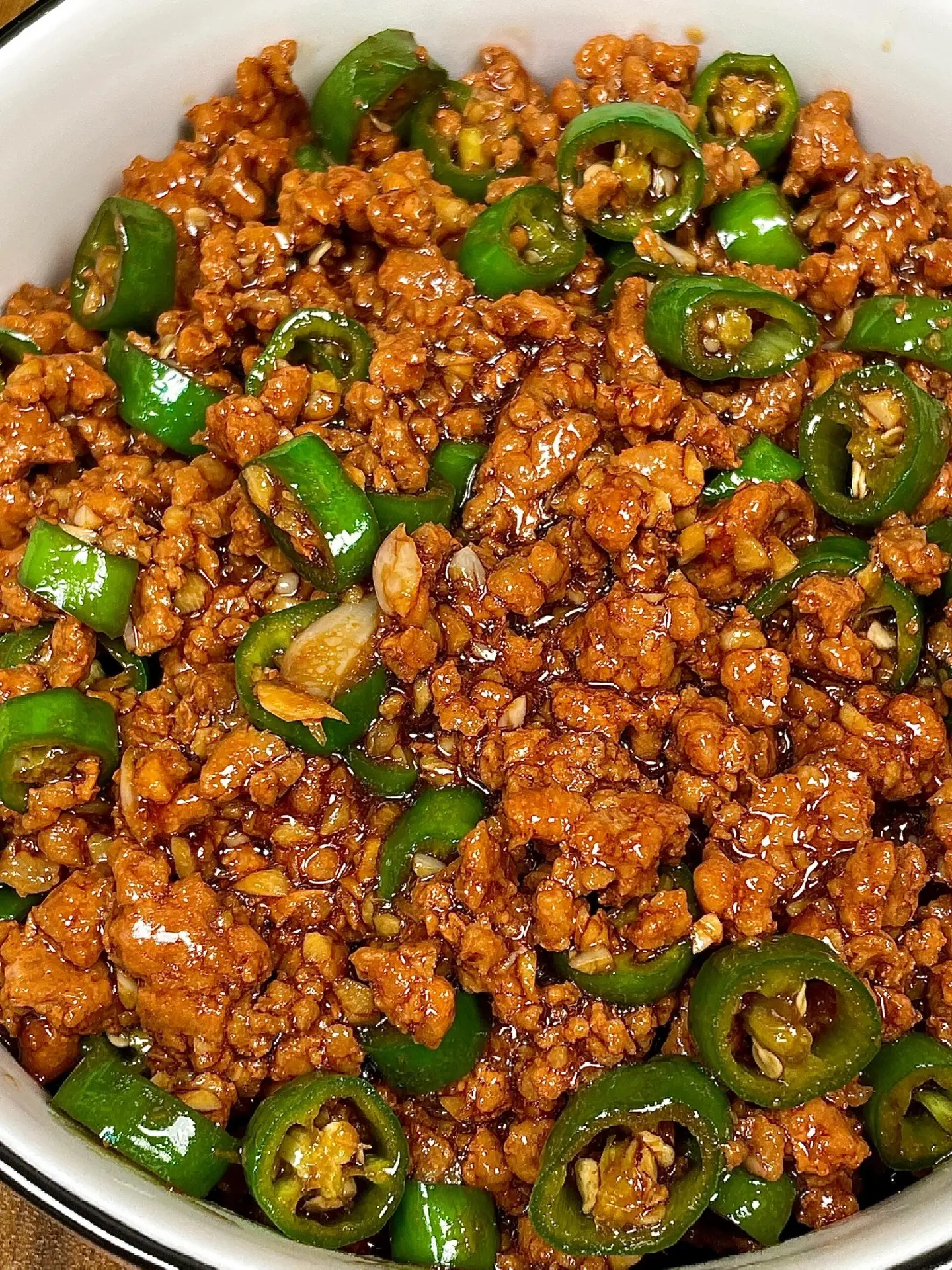 好吃又下饭的线椒肉末。好吃入味！香辣过瘾！ 拌上米饭一碗，根本不够炫！...