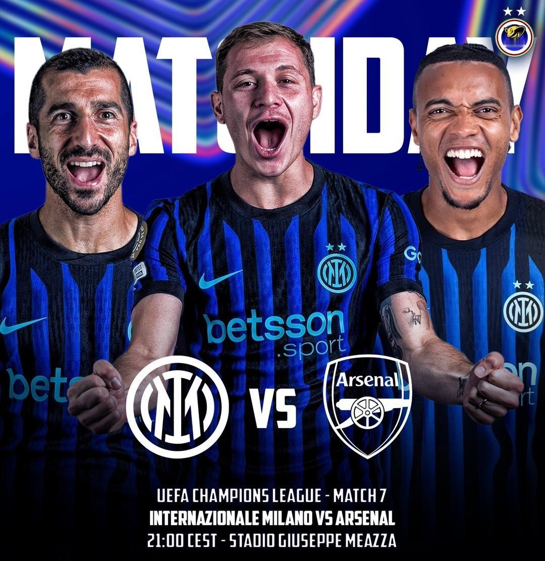 明天凌晨欧冠将重燃战火，而重头戏无疑就是国米 VS 阿森纳这场比赛了！国米目前排