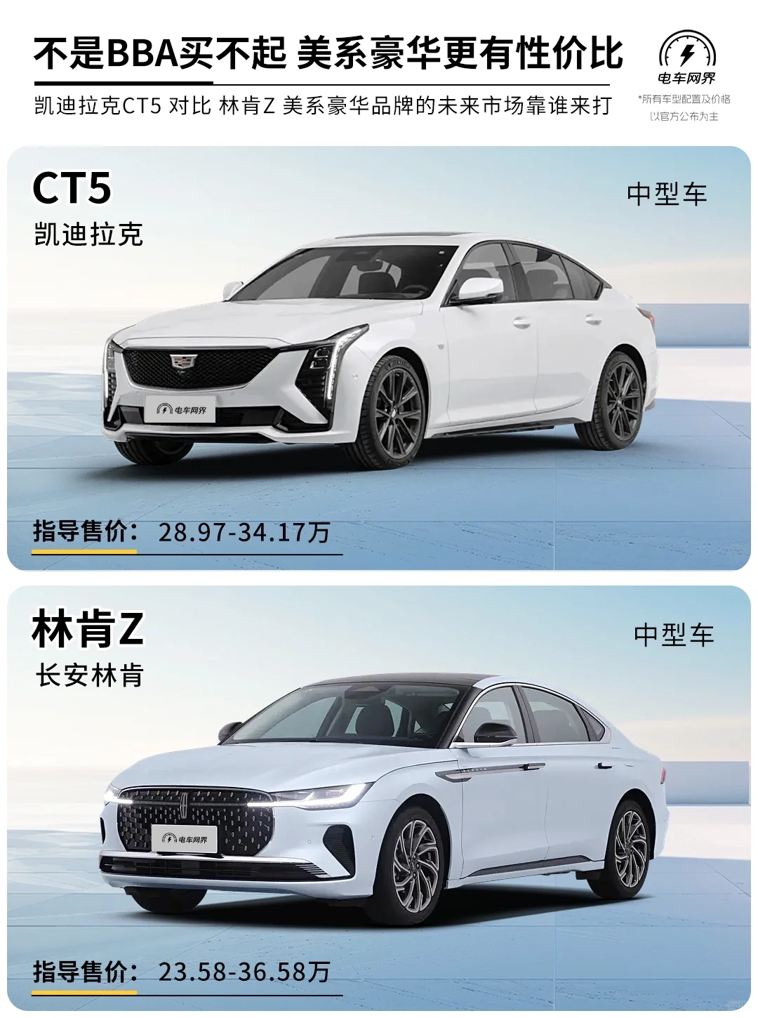 美系豪华 凯迪拉克ct5对比林肯z