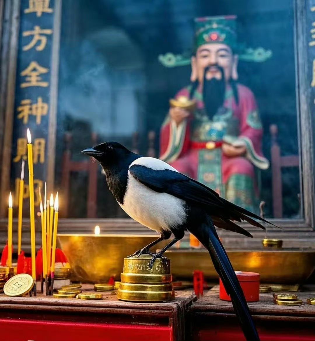 点赞这只喜鹊，接下来的你将财运滚滚！好运连连！  