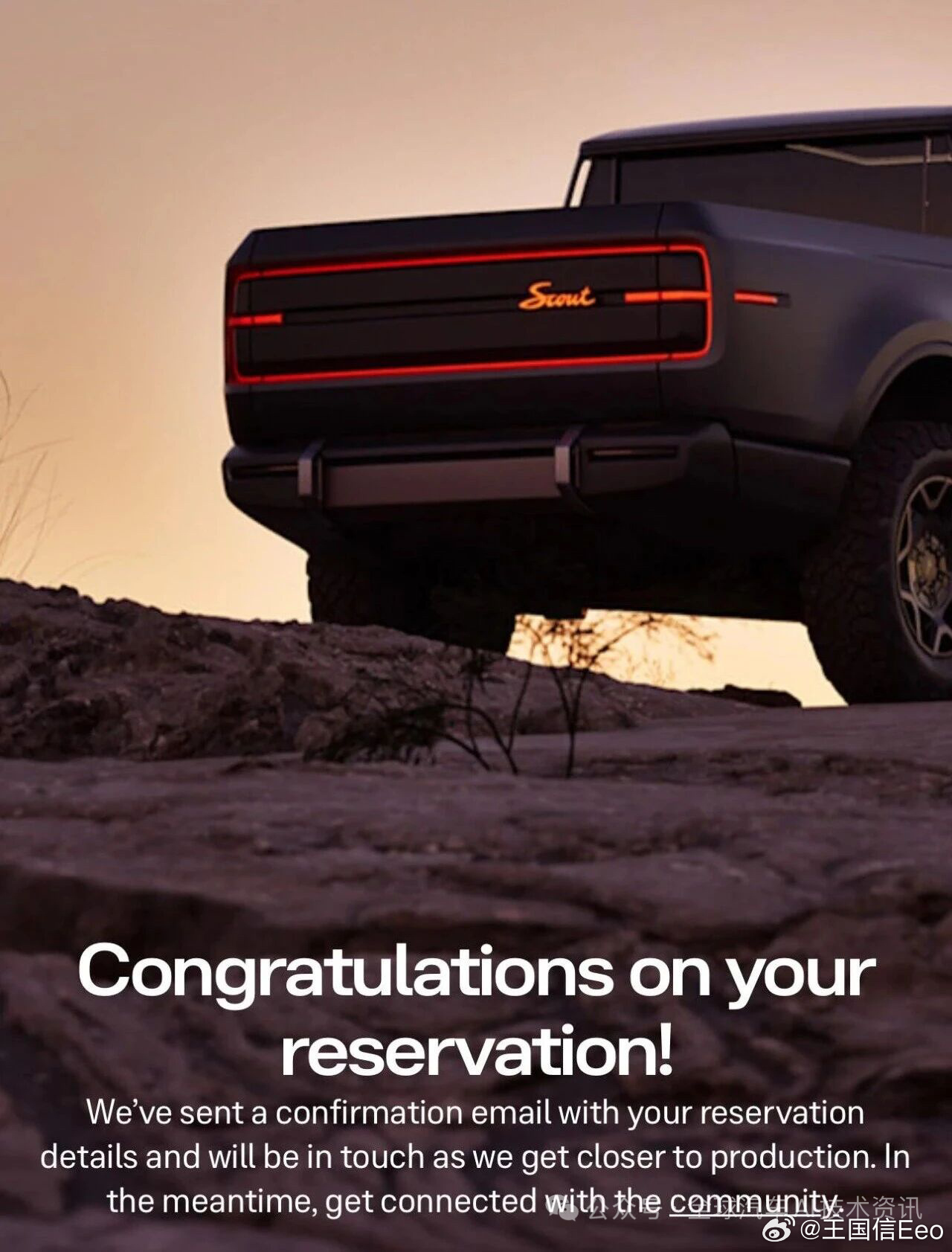 外媒最新披露，Scout 首批车型已经拿到超过16万份预订，但其中 87% 选的