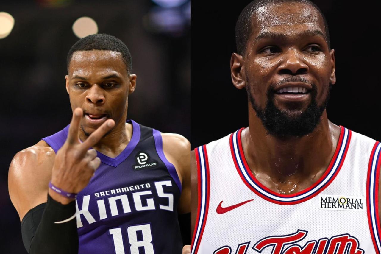 都打完今天的比赛，威斯布鲁克跟杜兰特的表现根本不在一个档次！

1.杜兰特，37