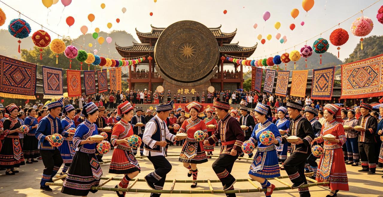 今天的快乐被广西三月三承包了！

🌸 广西人又在全网“拉仇恨”了！4天假期+满