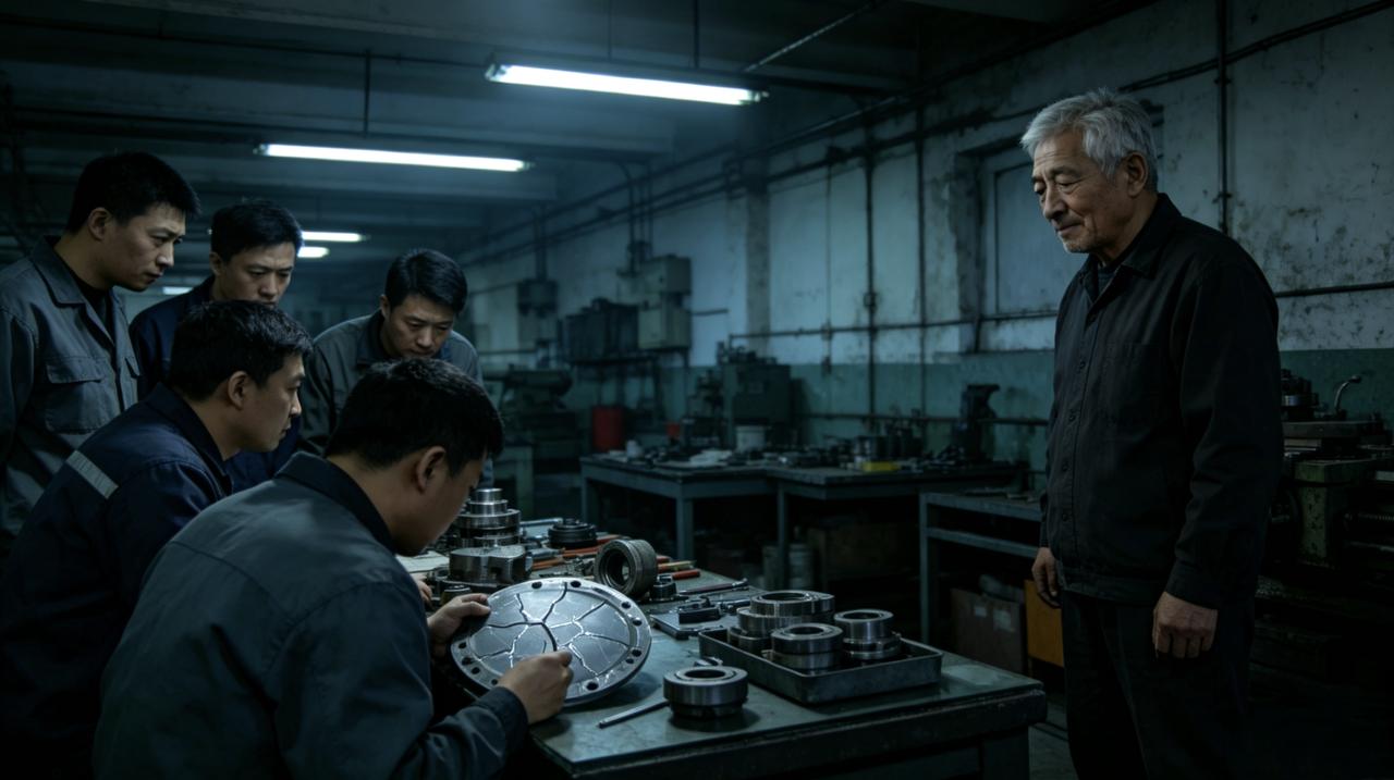 老张在车间干了三十年，闭着眼都能操作那台机器。
新来的大学生想改进工艺，老张：“