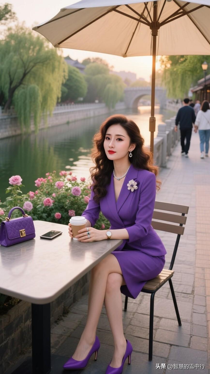 紫色套装｜优雅大女主氛围感💜
 
被这套紫色西装套裙狠狠拿捏住气质✨
高饱和度