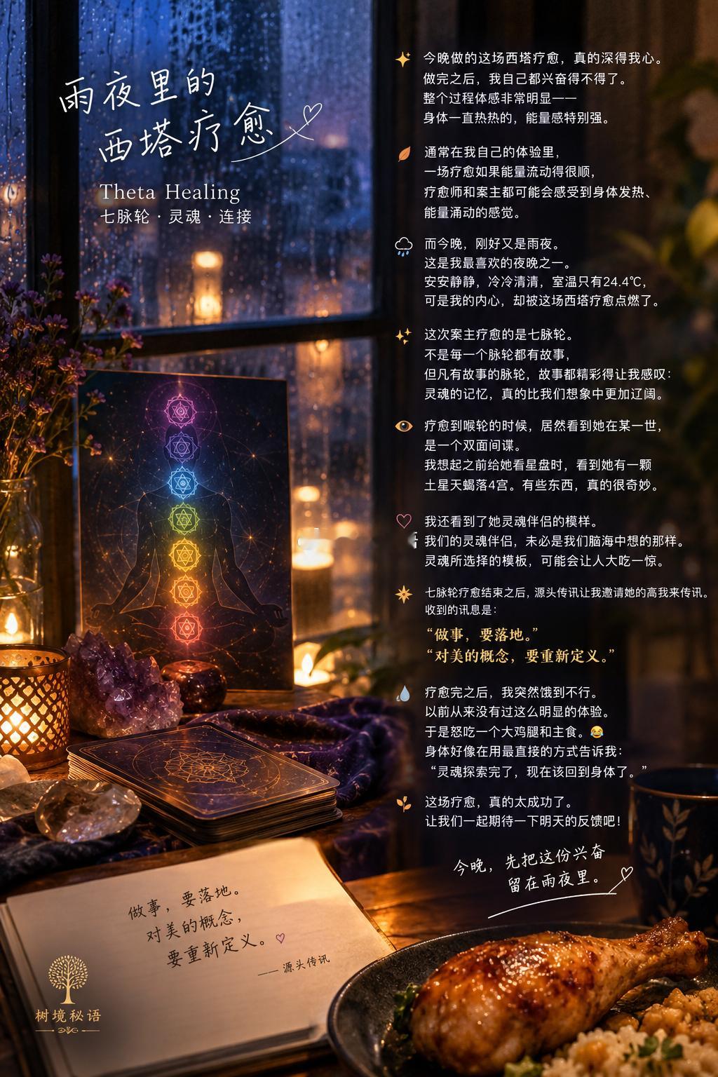 今晚做的这场西塔疗愈，真的深得我心。做完之后，我自己都兴奋得不得了。整个过程体感