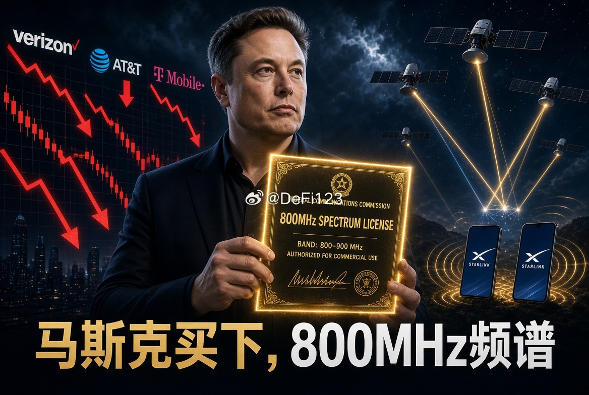 马斯克买下一张牌照，美国三大运营商一天蒸发千亿   ​​​