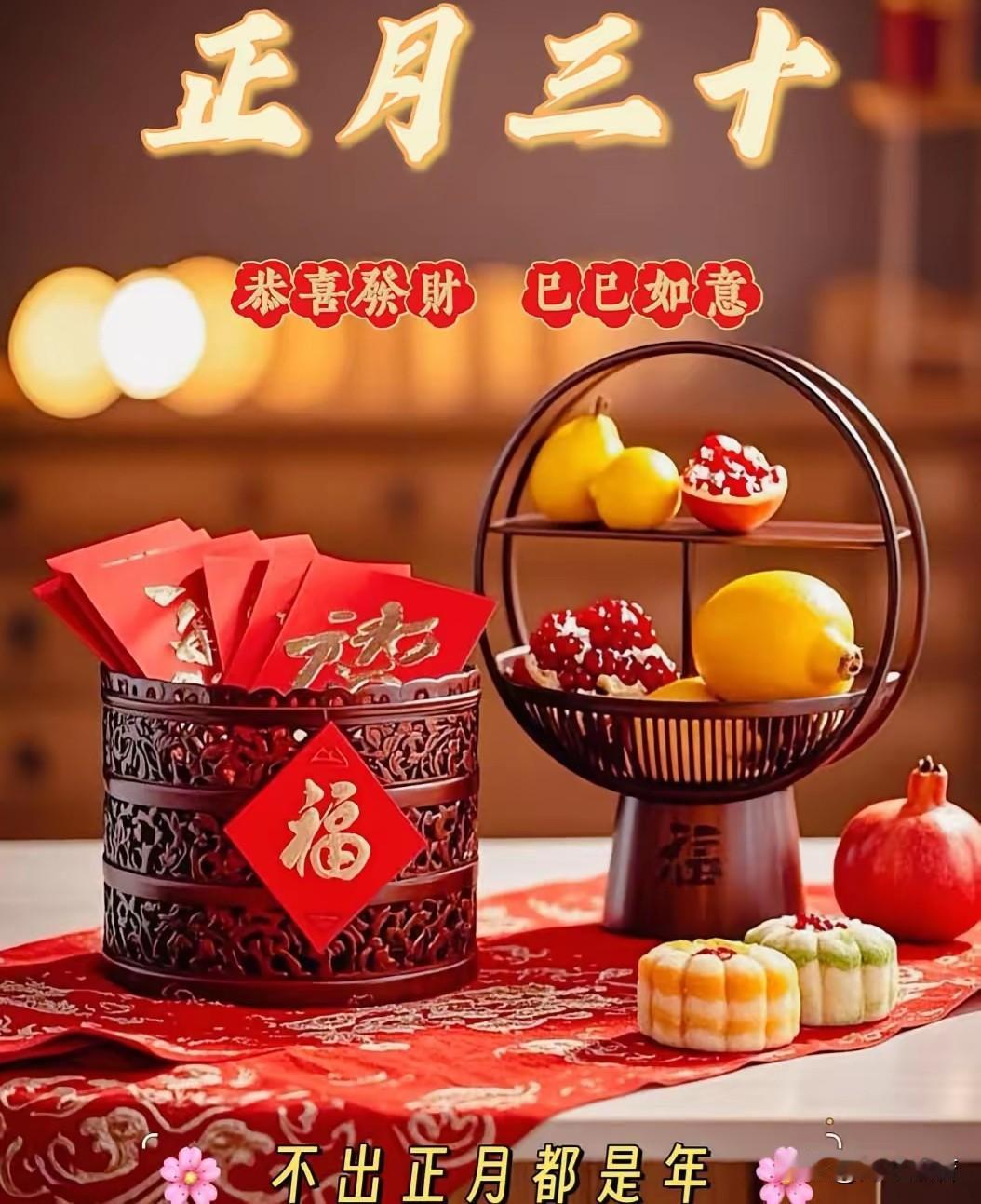 今天是3月18日，农历正月三十，是“开财门” 的好日子，愿你财旺福旺运气旺，万事