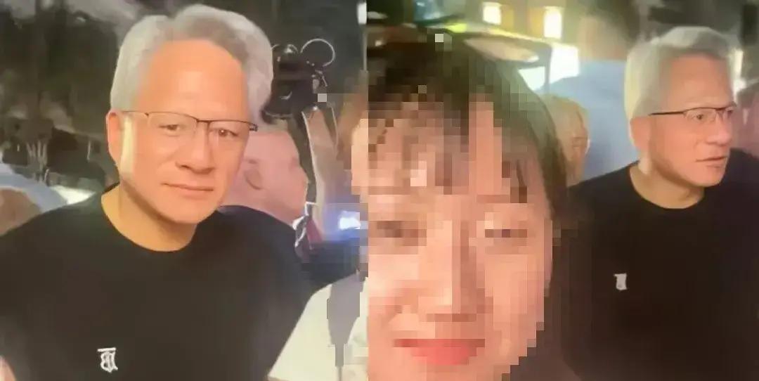 黄仁勋5月24日晚到台北饶河夜市烤玉米摊排队时，直接掏出1000台元对摊主说全场