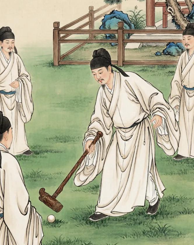 中国古代真有高尔夫?早在宋代,"捶丸"就已风靡全国！
 
现代高尔夫球场上的绿草