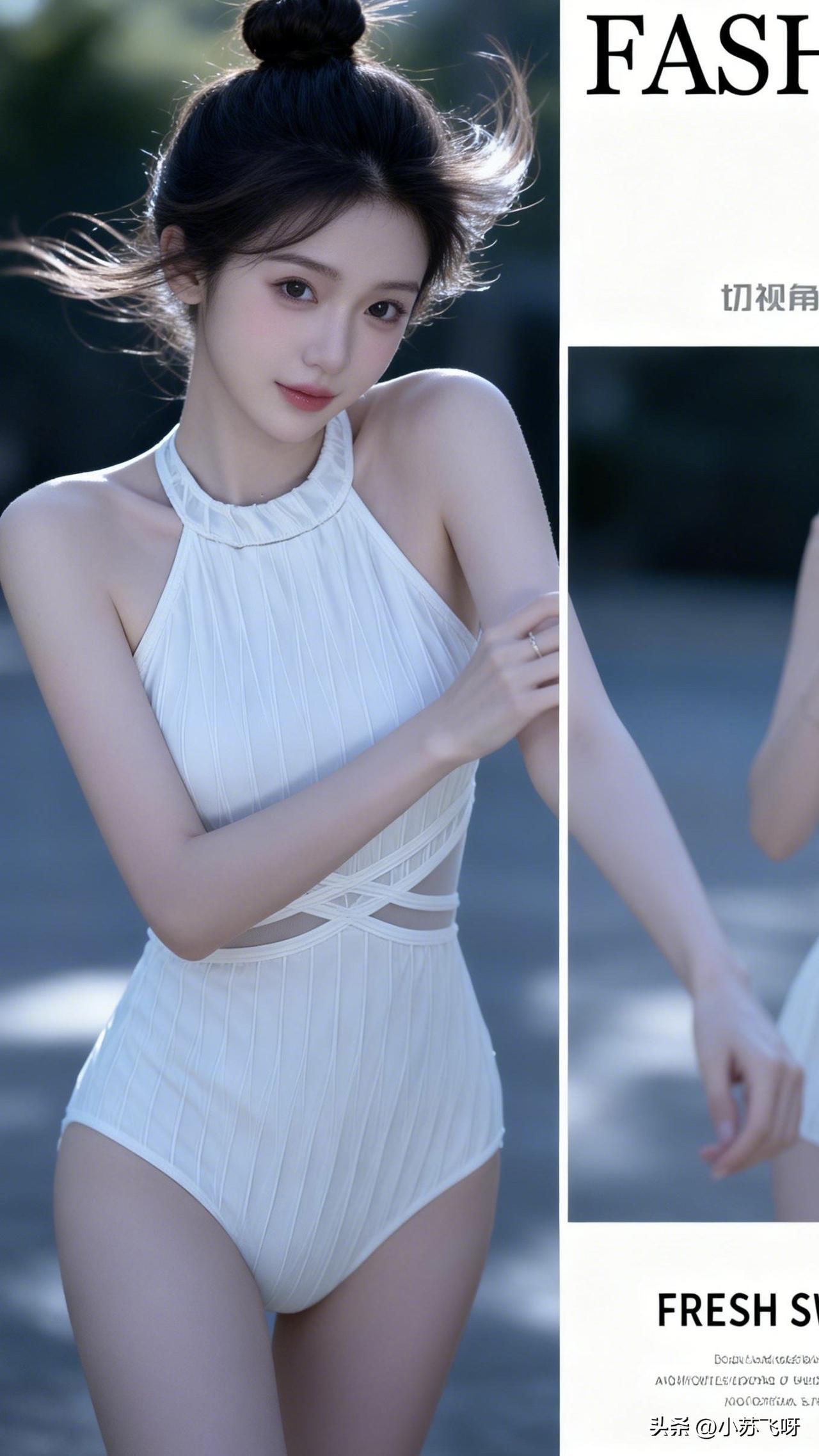 知性美女穿搭分享：好看的美女千篇一律，美丽的衣服也许有趣，虽然品牌方不会给钱[黑