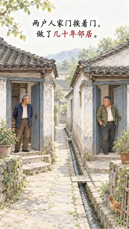两户邻居几十年积怨，为一条小路、排水问题反复争吵，还发生拉扯冲突，检察官多次上门