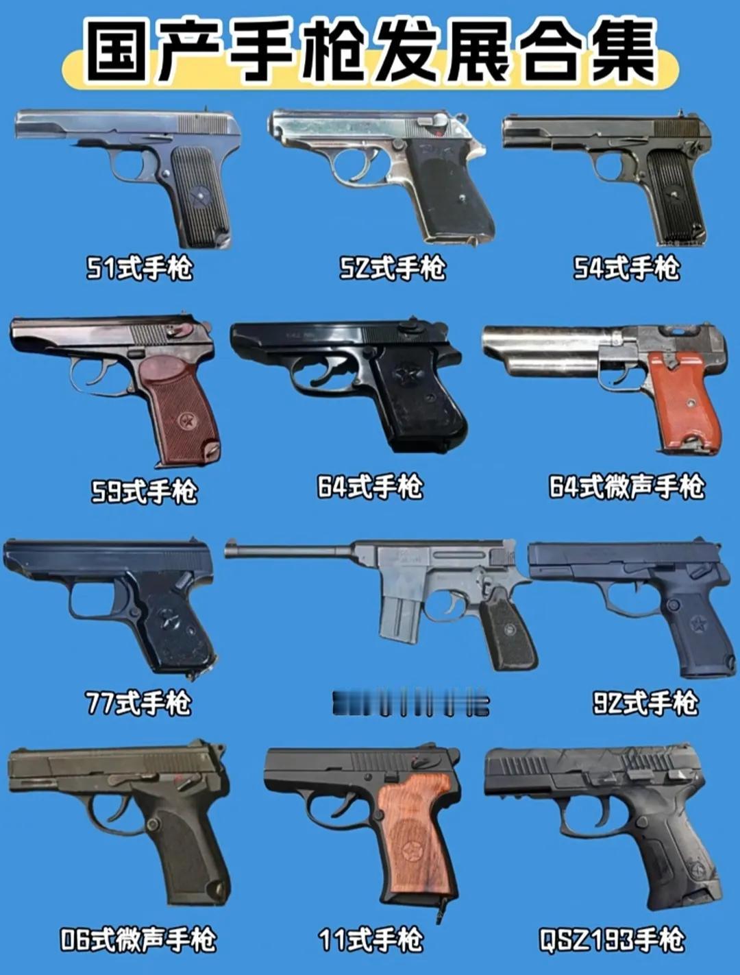 国产手枪发展合集，你觉得哪款手枪最经典呢？