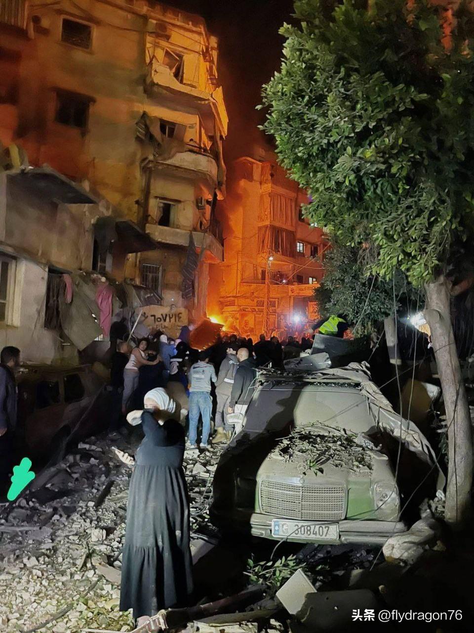 🚨🇱🇧🇮🇱以色列对黎巴嫩贝鲁特袭击后的画面