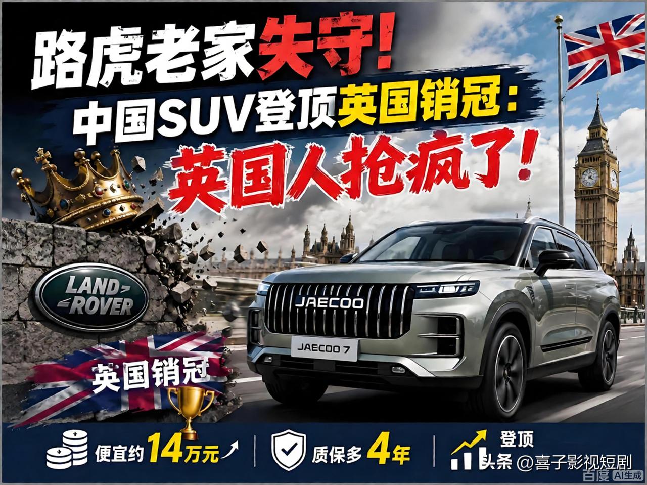 如今英国车市正迎来明显变局，每卖出6台新车就有1台是中国品牌。不少英国消费者试驾