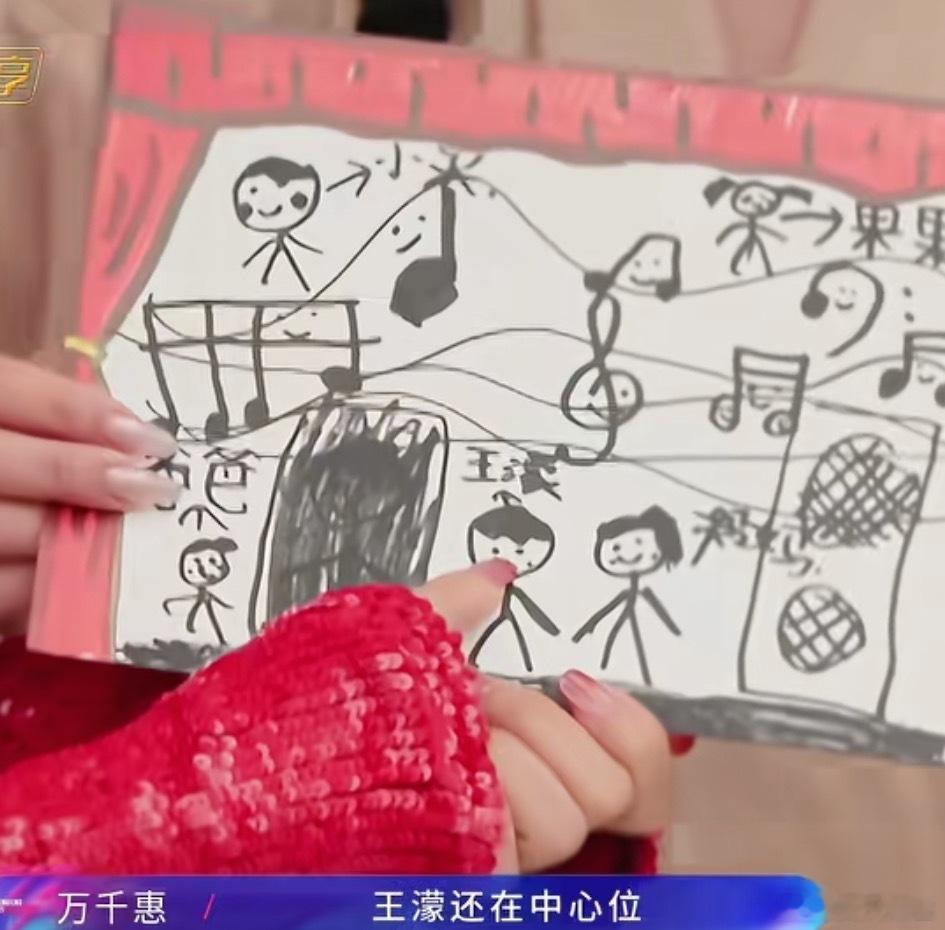 【惠＆濛的一则冷小品】惠女王儿子画的全家福里，有个王濛因为他也滑冰，特别喜欢王濛
