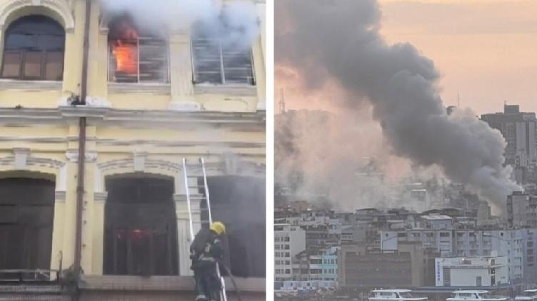 澳门新马路发生火警。今日（24日）清晨5时许，新马路近周大福大厦有地舖的阁楼起火