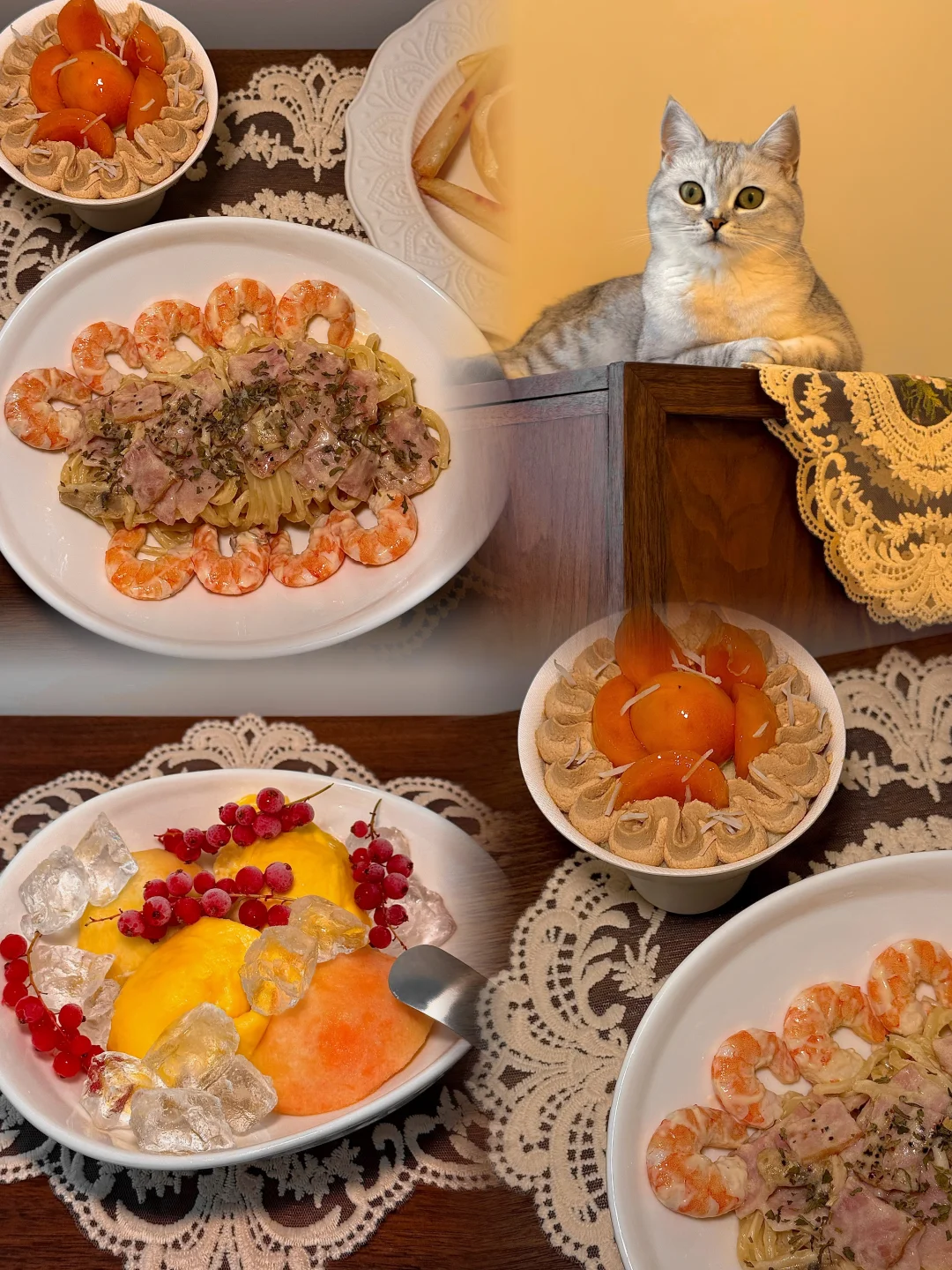 以防你没见过我的猫和我做的菜🥰