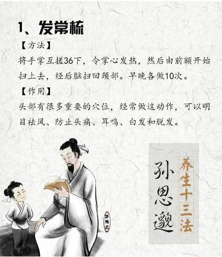 【中医养生小妙招——孙思邈养生十三法】

根据历史文献的详实记载，药王孙思邈寿享
