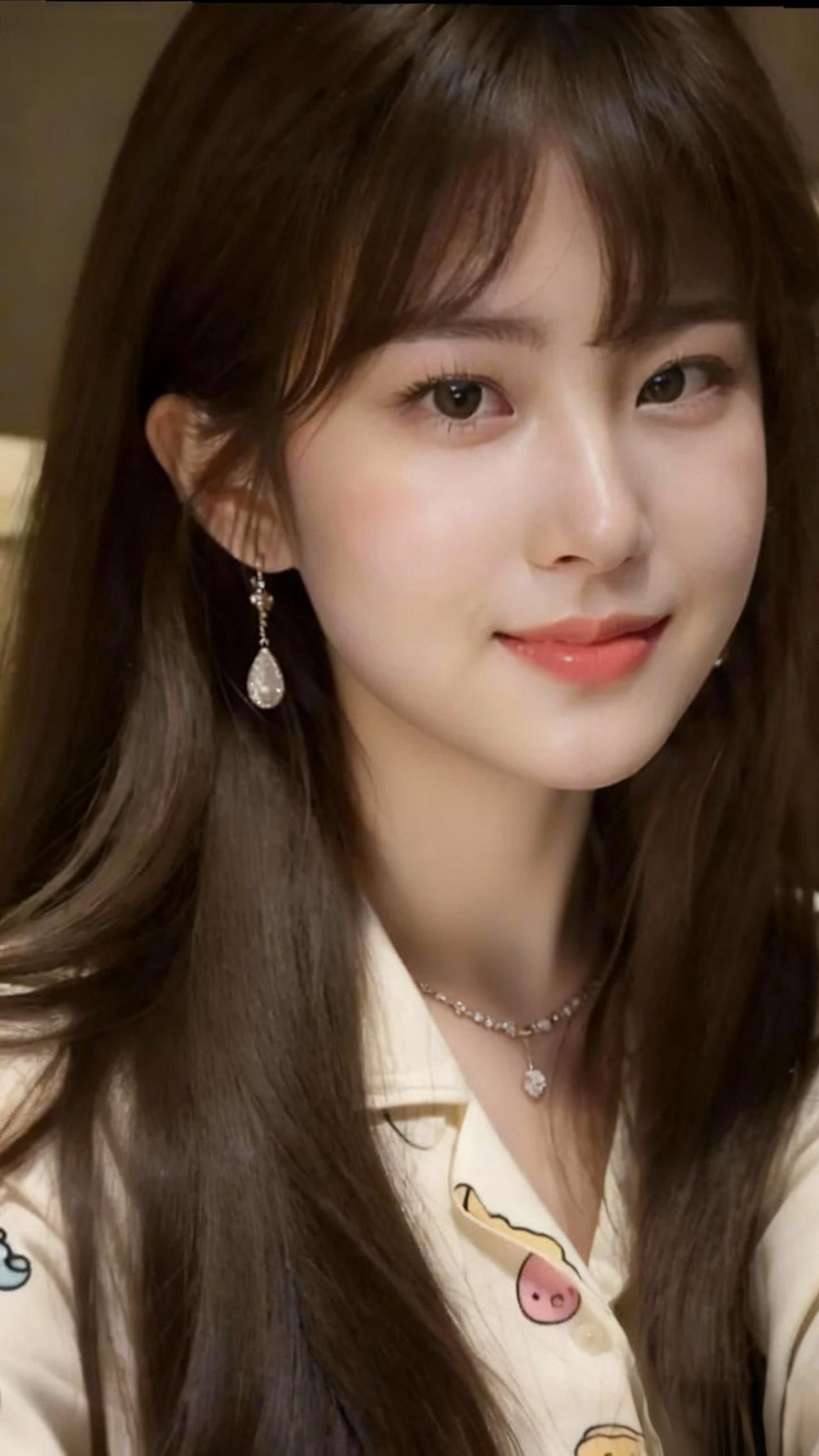 温柔甜美的少女，微笑中散发着迷人魅力。