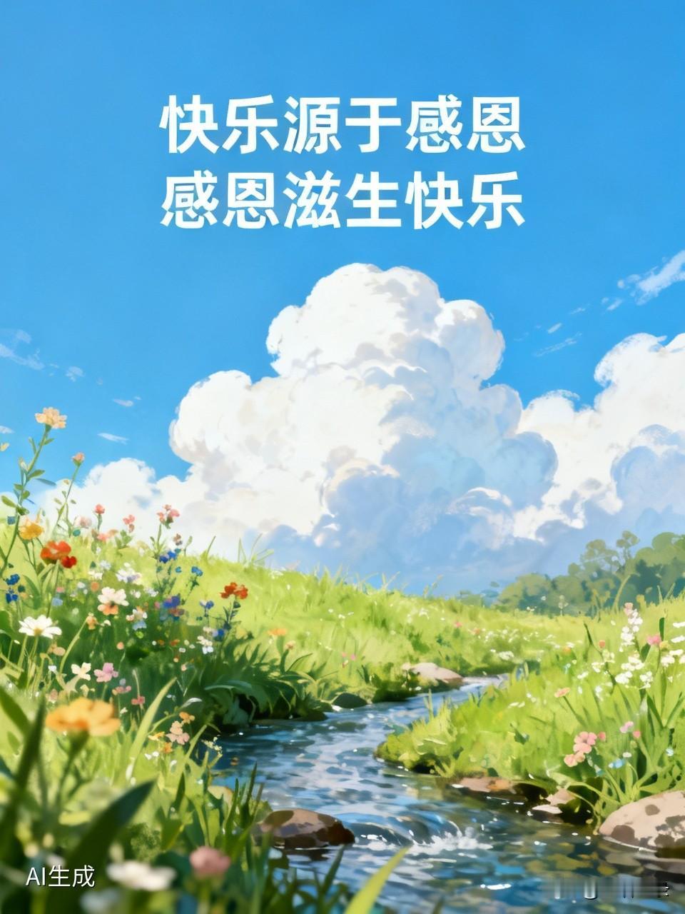 快乐源于感恩
感恩滋生快乐