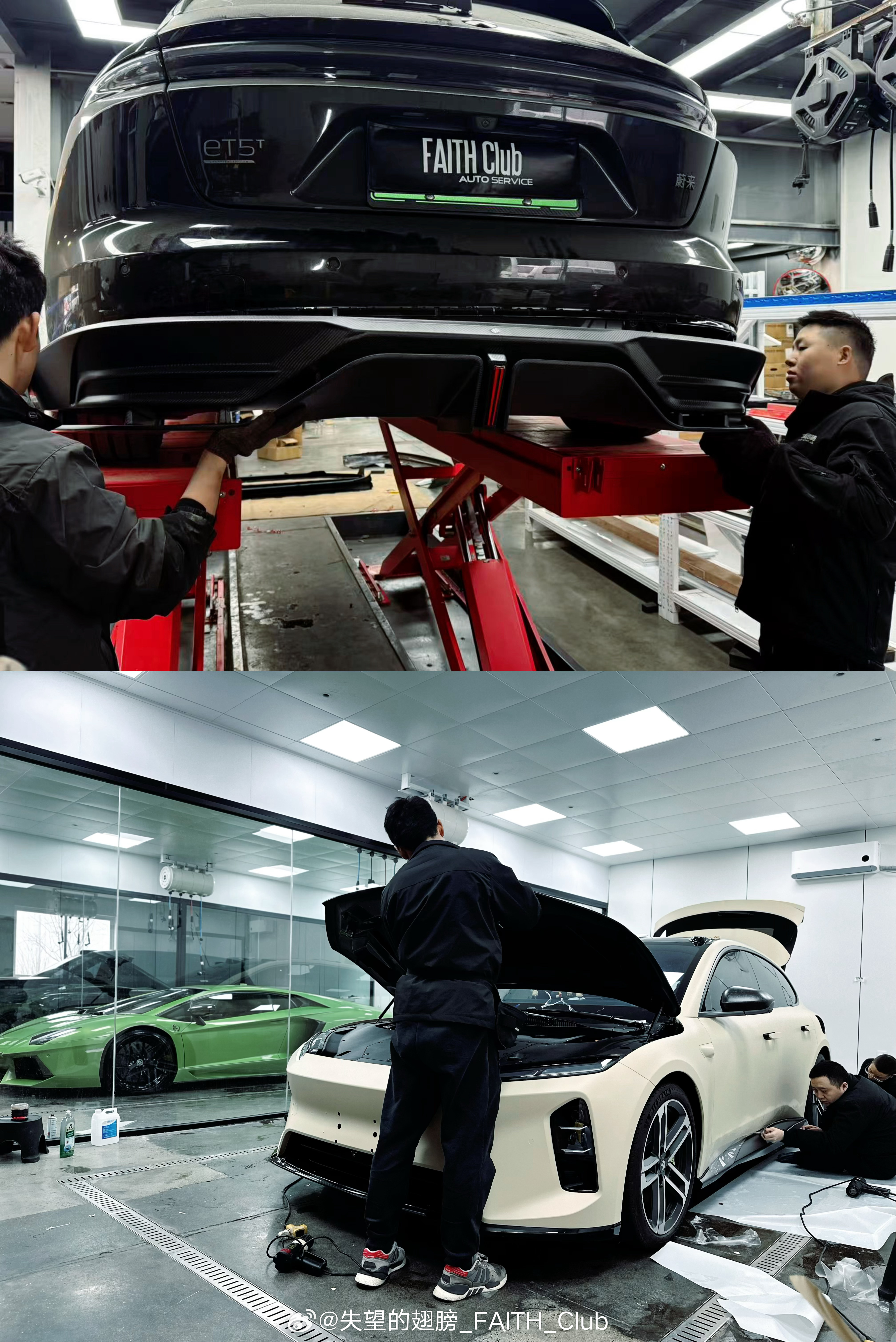 蔚来ET5T冠军版：ROBOT碳纤维机盖，AENEMOS箕星套件，哑光卡其改色+