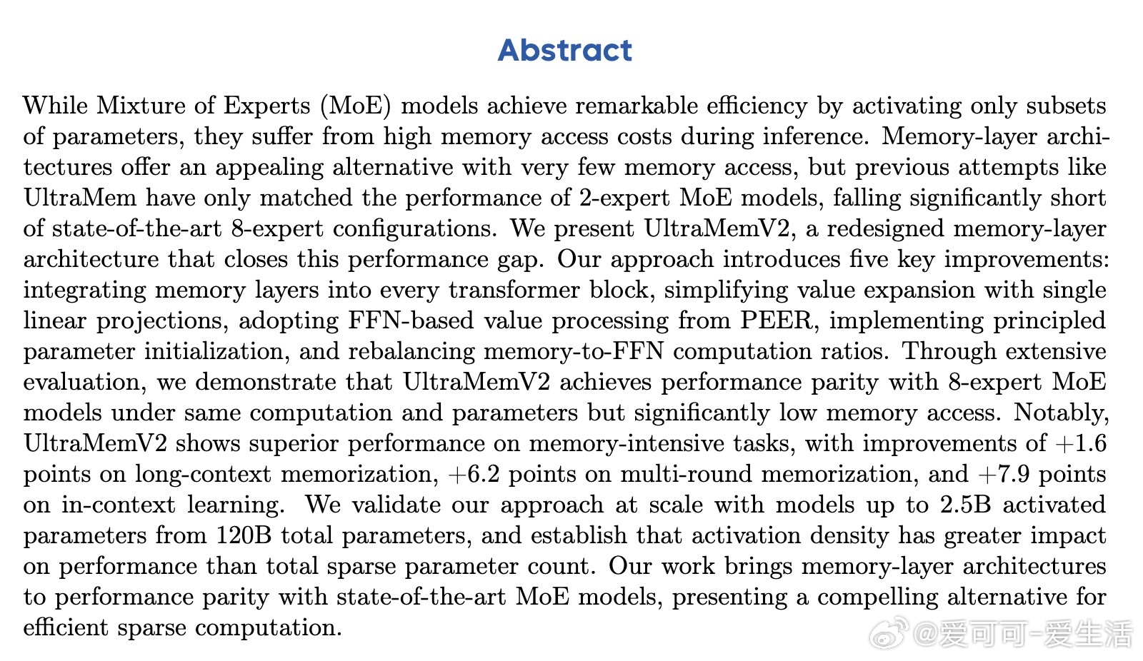 [LG]《UltraMemV2: Memory Networks Scaling