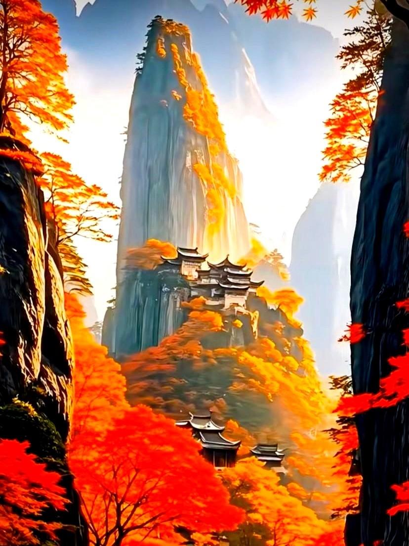 “红叶最盛那天，寺里却没人拍照。”

11月18日，京都东福寺通天桥，2000棵