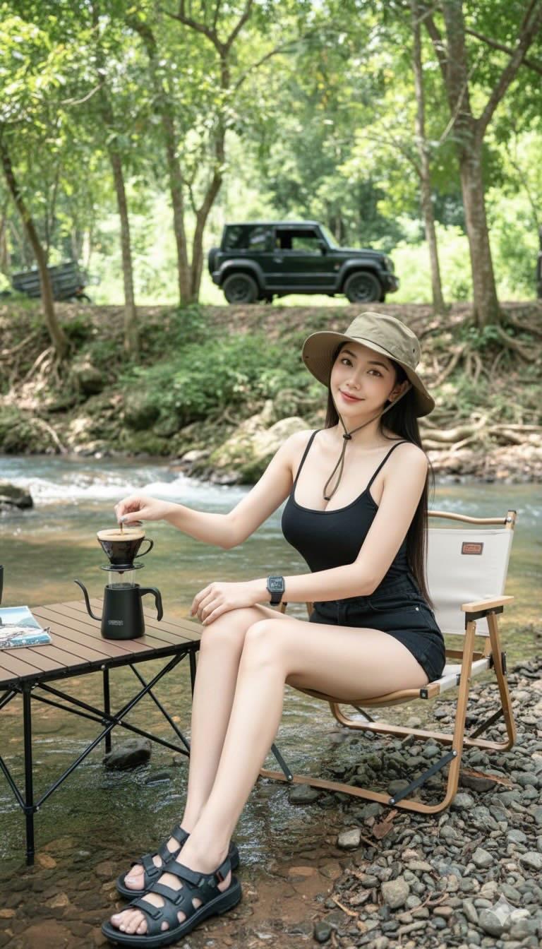 广东的初冬如同初夏的清凉，于林间溪畔，以咖啡为纽带，与自然来一场闲适的野奢之约，