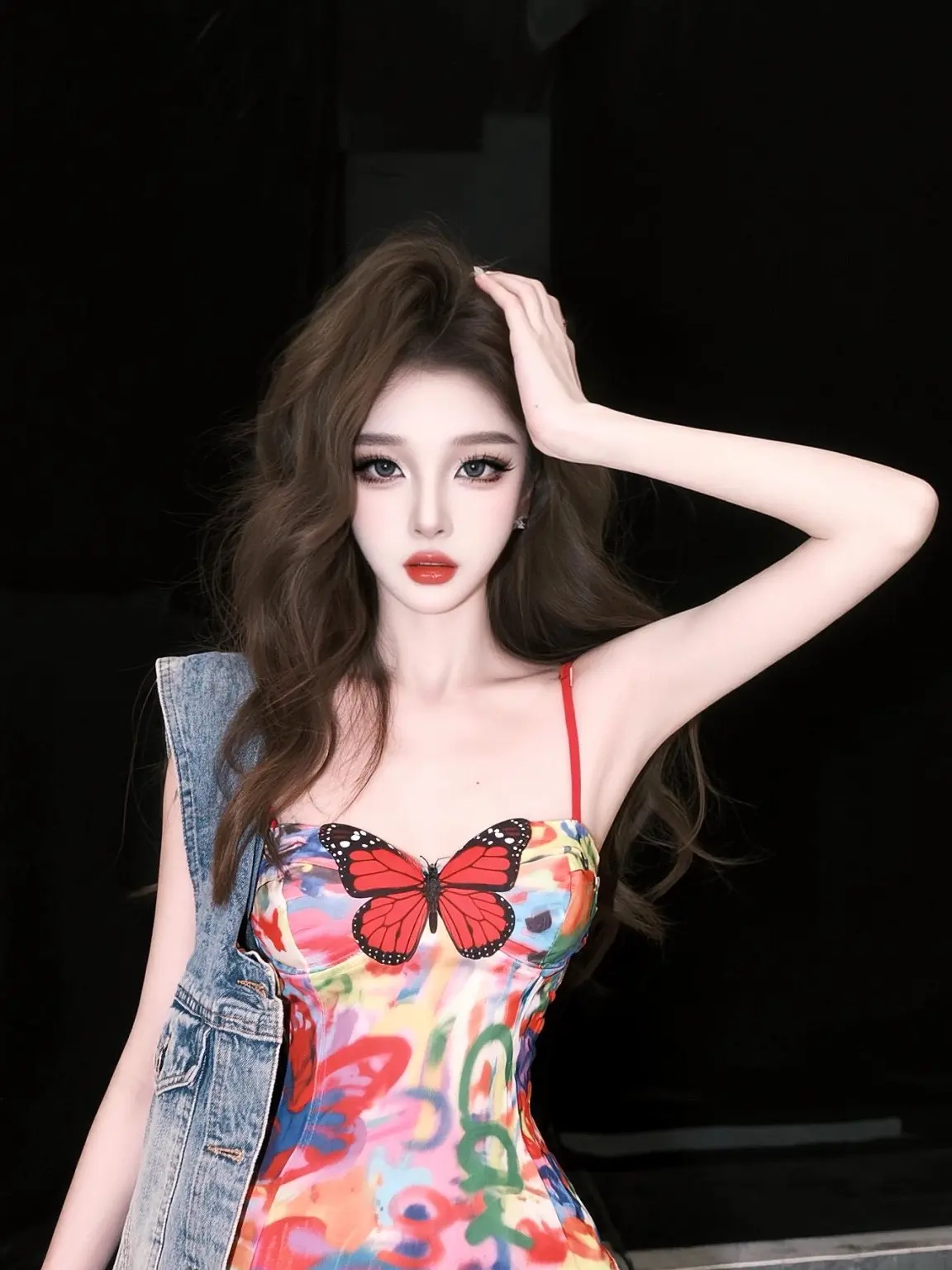 辣妹穿搭 吊带穿搭 原创视频 露肩吊带 吊带裙