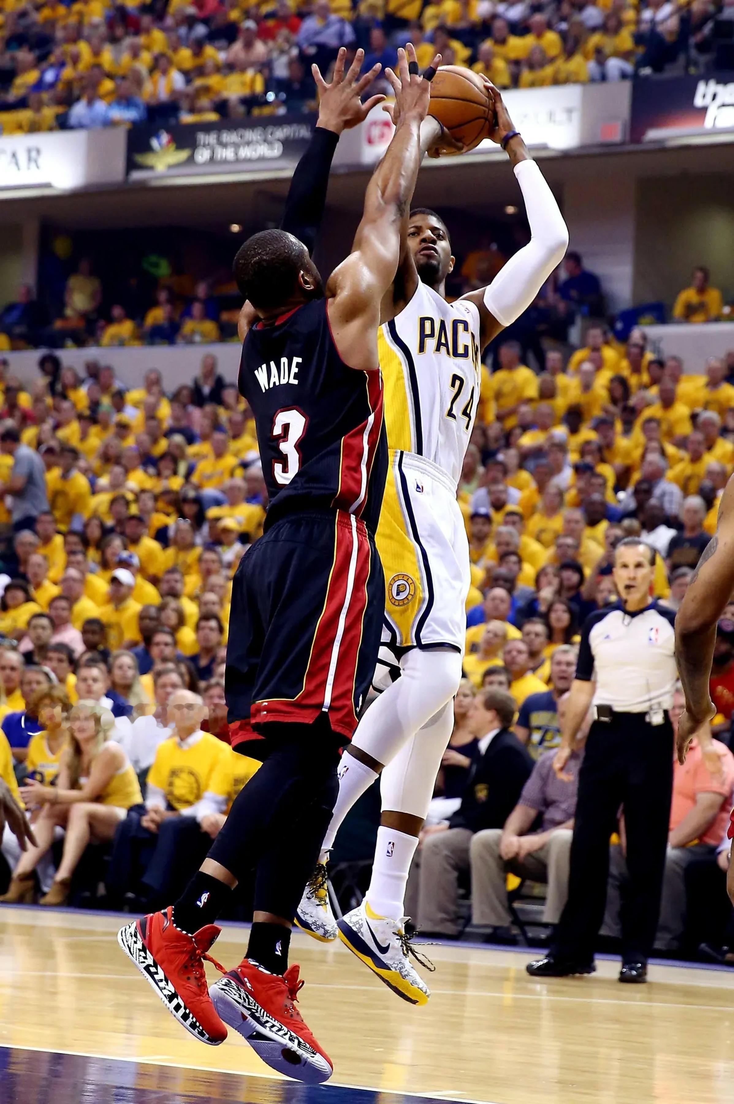 Paul George Vs. Dwyane Wade 2014nba保罗乔治韦