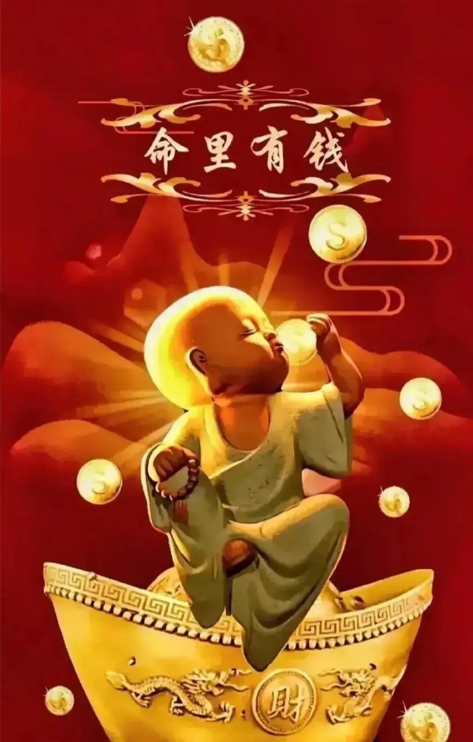 转赞“送财童子”据说你命中注定有钱马上发大财运势