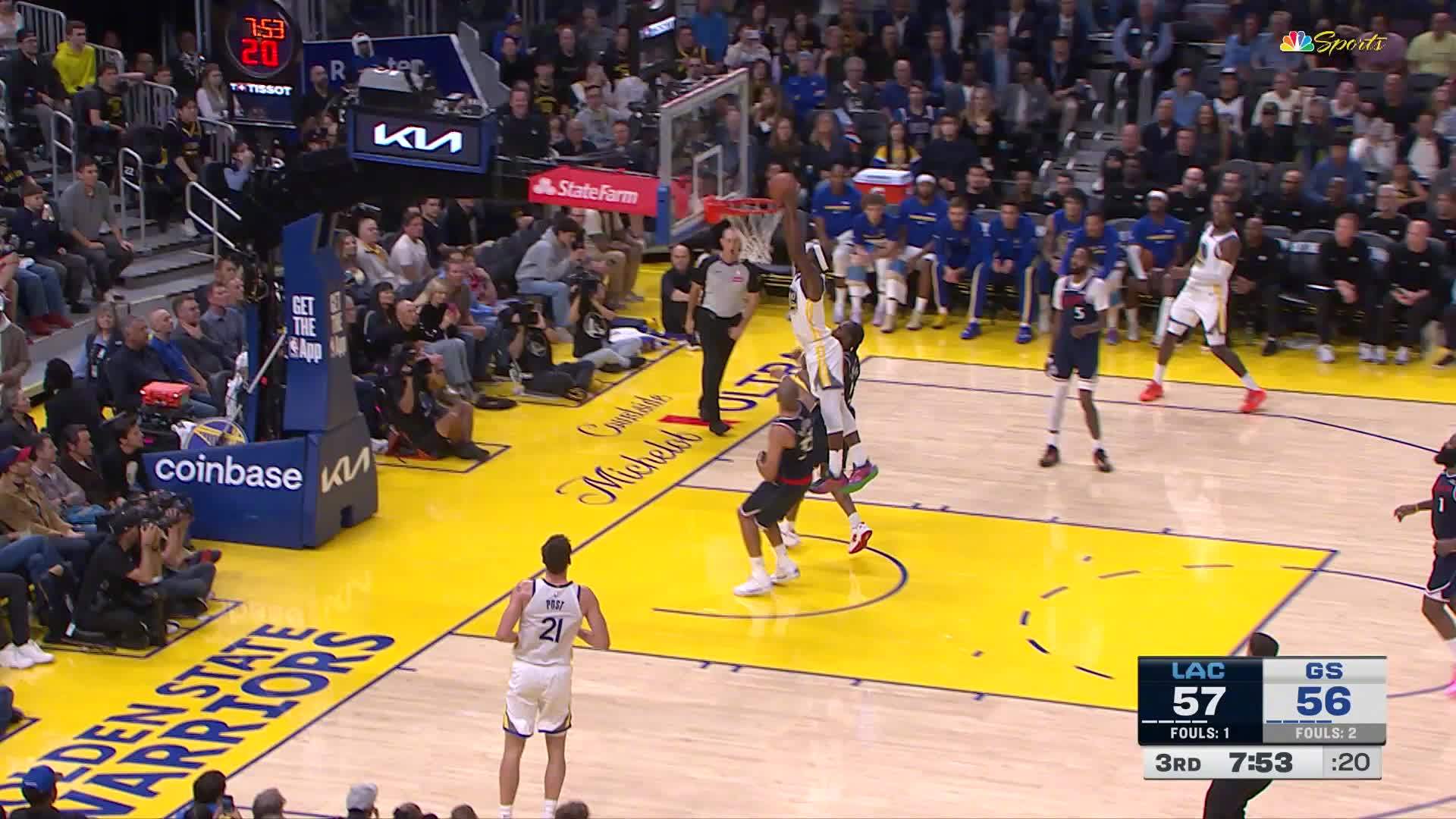 库里助攻巴特勒两分入账✌️勇士60:57快船。快船vs勇士 ​​​