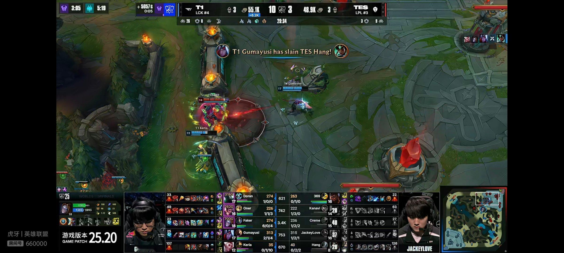 T1对战TES 纯被玩弄！[笑cry] ​​​