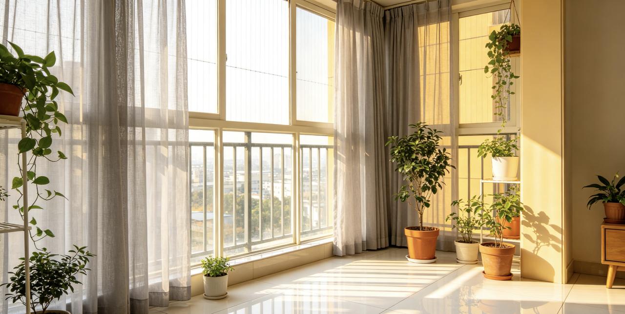 冲掉的不只是灰尘，还有疲惫。当阳光毫无遮挡地洒进来，我知道值了。

下午和家里那