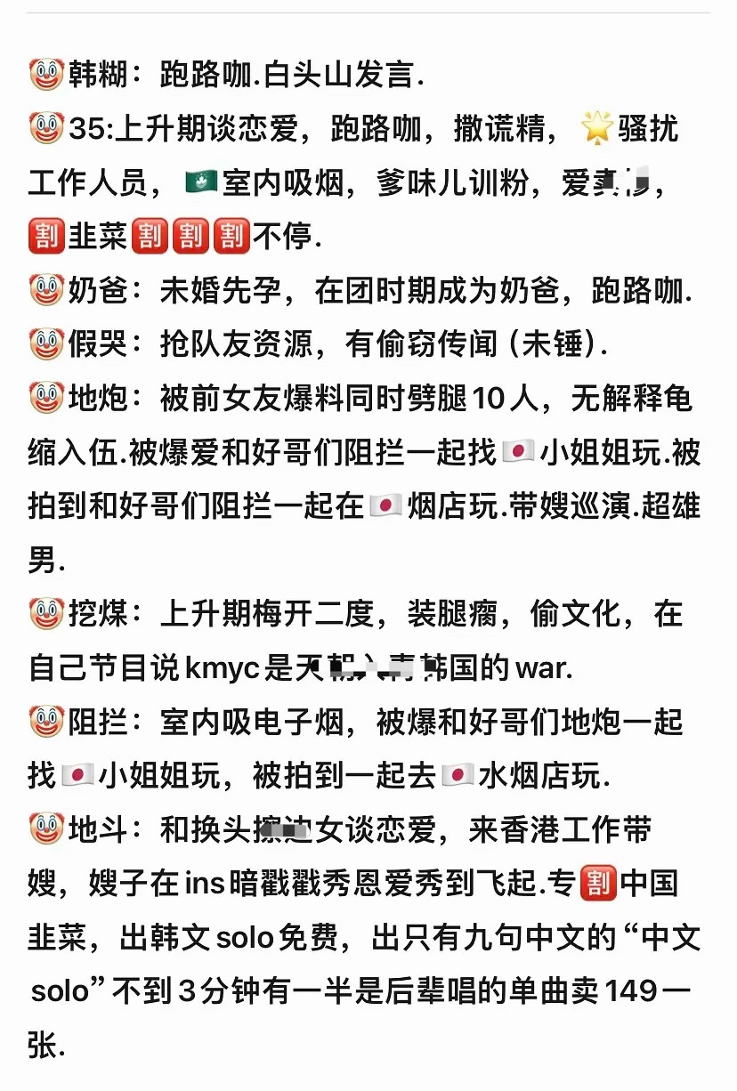 网友整理的EXO黑料大全 