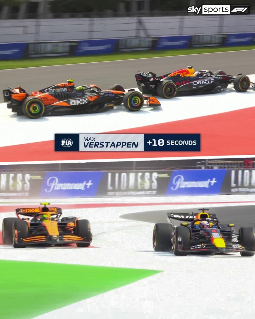 维斯塔潘再次被罚10秒！总计20秒[二哈]#F1##赛车##2024f1墨西哥城