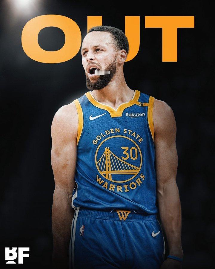 Shams报道，库里将因股四头肌挫伤缺席约一周或略长时间。没有出现任何更严重的伤