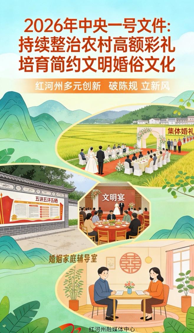 【快看！红河这场回应时代诉求的文明革新→】近年来，高额彩礼、大操大办等现象在我国