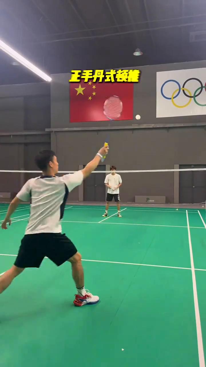 正手丹式顿推，反手丹式顿推。
今天来学一招丹式顿推。
·先伸高假意扑球，再往下回