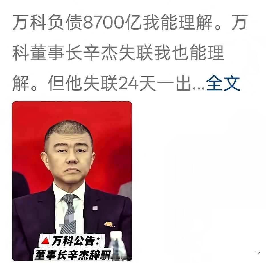 万科董事长辞职、负债8700亿，这事儿看得我一个灵活就业者满脑袋问号：房价那么高