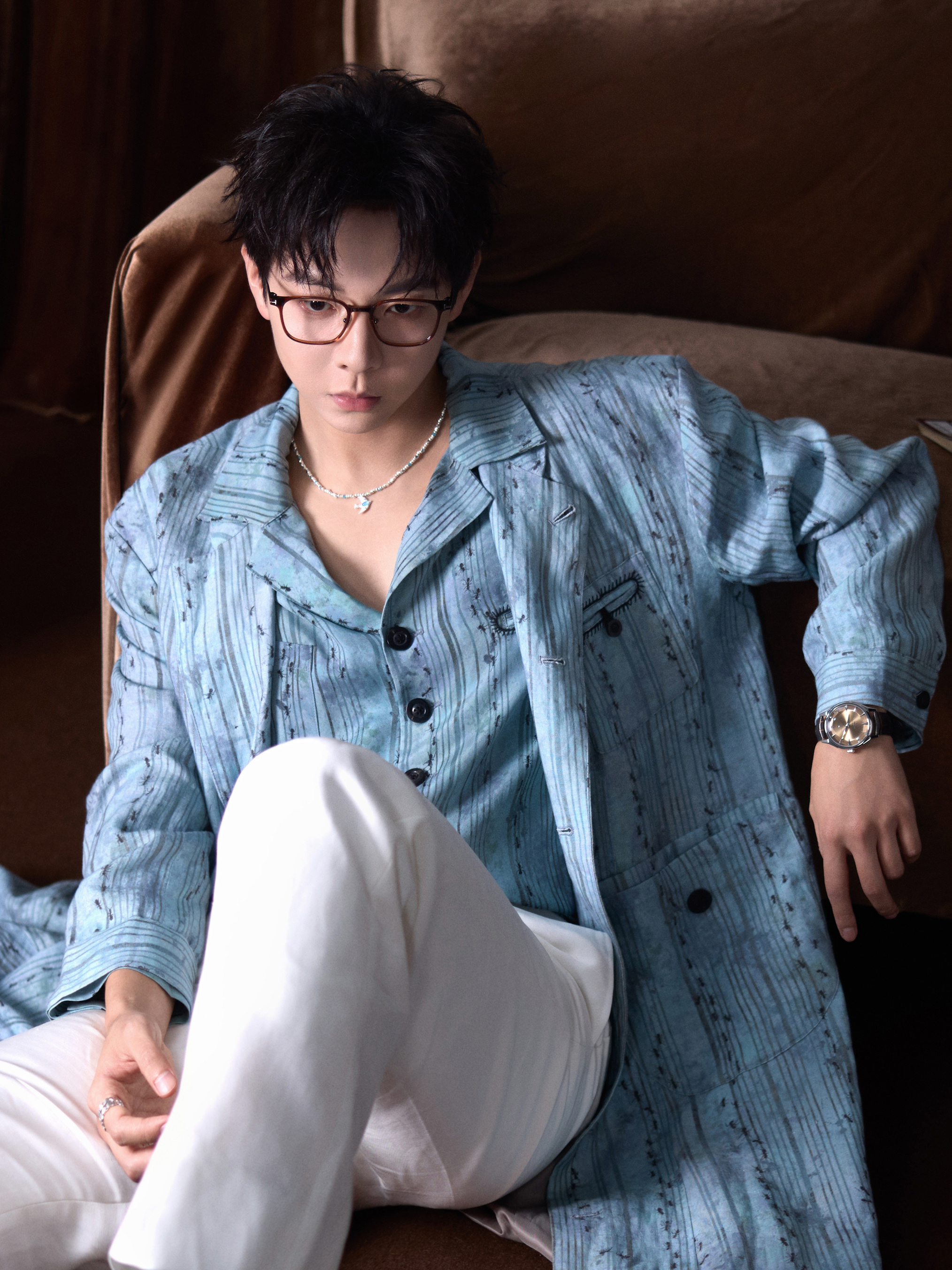 一抹清隽柔和的蓝色调🩵胡夏 in Omega × 2026湾区升明月 ​​​