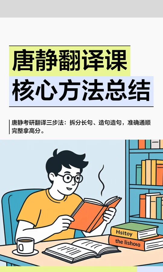 唐静翻译课核心方法总结