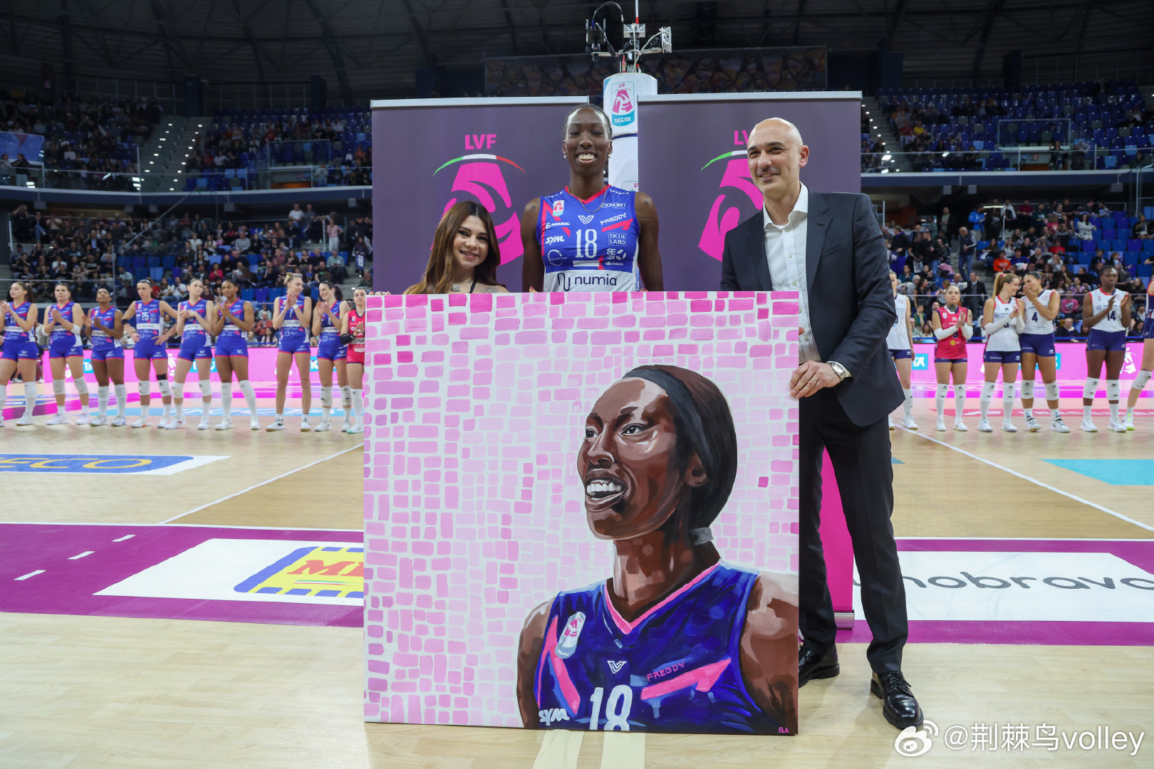 【意甲女排】半决赛第四回合，米兰主场3-1（28-26 19-25 25-21 