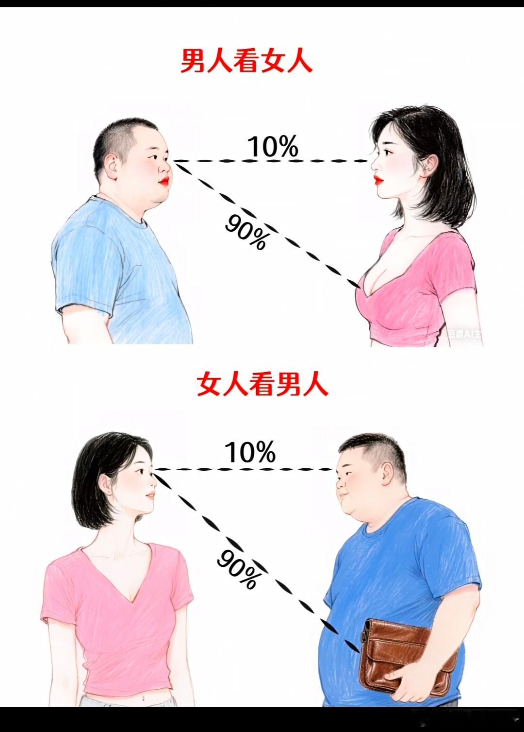 男和女，看对方，是这样看吗？热点观点 ​​​